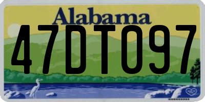 AL license plate 47DT097