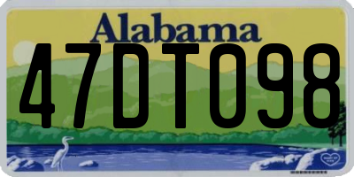AL license plate 47DT098