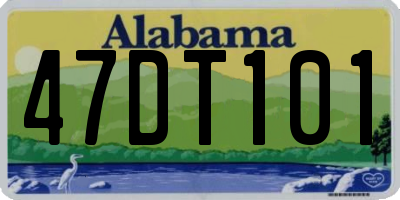AL license plate 47DT101