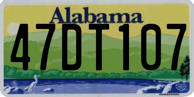 AL license plate 47DT107