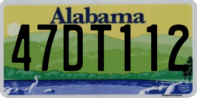 AL license plate 47DT112