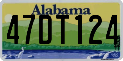 AL license plate 47DT124