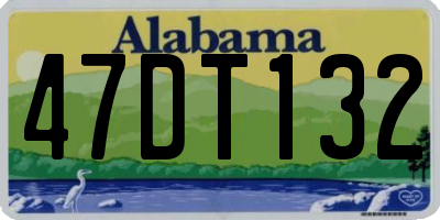 AL license plate 47DT132