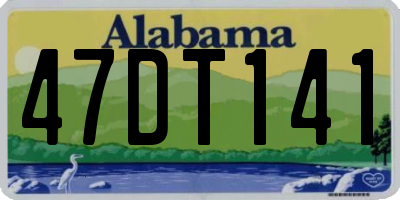 AL license plate 47DT141