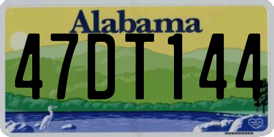AL license plate 47DT144