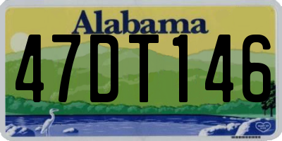 AL license plate 47DT146
