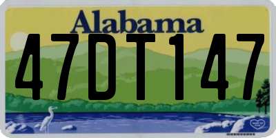AL license plate 47DT147