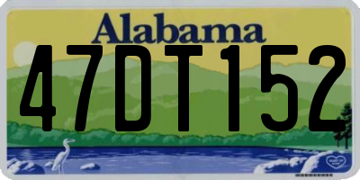 AL license plate 47DT152