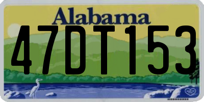 AL license plate 47DT153