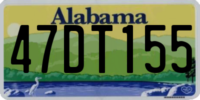 AL license plate 47DT155
