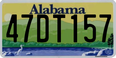 AL license plate 47DT157