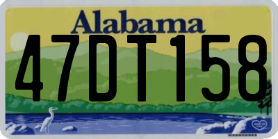AL license plate 47DT158