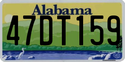 AL license plate 47DT159