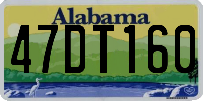 AL license plate 47DT160