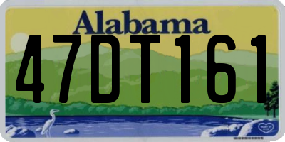 AL license plate 47DT161