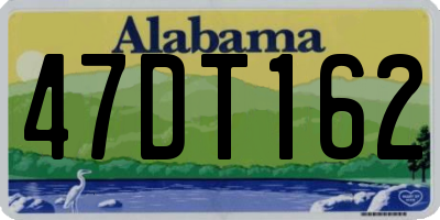 AL license plate 47DT162