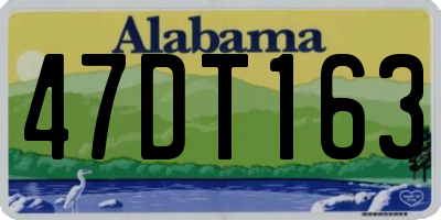 AL license plate 47DT163