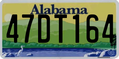 AL license plate 47DT164