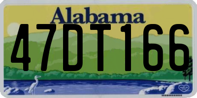 AL license plate 47DT166