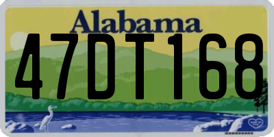 AL license plate 47DT168
