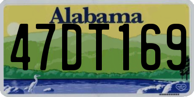 AL license plate 47DT169