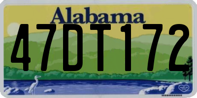 AL license plate 47DT172