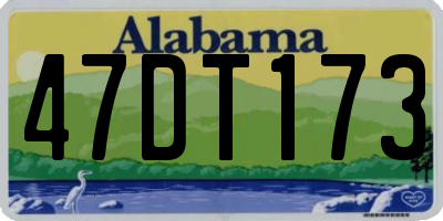 AL license plate 47DT173