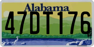 AL license plate 47DT176