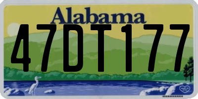 AL license plate 47DT177
