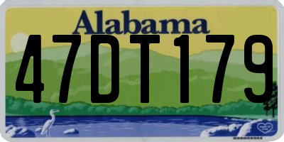 AL license plate 47DT179