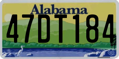 AL license plate 47DT184