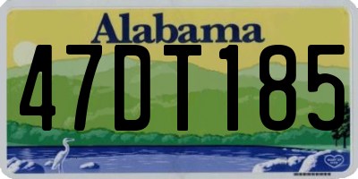 AL license plate 47DT185