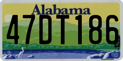 AL license plate 47DT186