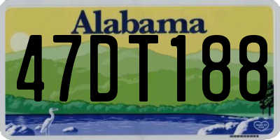 AL license plate 47DT188