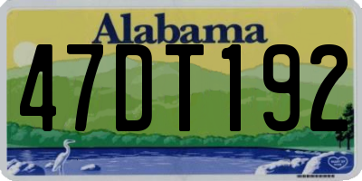 AL license plate 47DT192