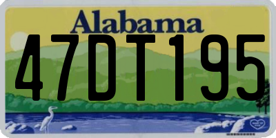 AL license plate 47DT195