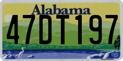 AL license plate 47DT197