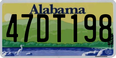 AL license plate 47DT198