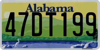 AL license plate 47DT199