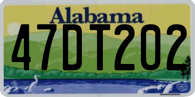 AL license plate 47DT202