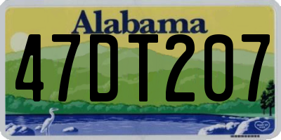 AL license plate 47DT207