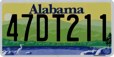 AL license plate 47DT211