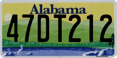 AL license plate 47DT212