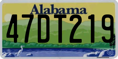 AL license plate 47DT219