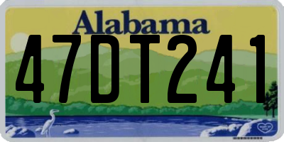AL license plate 47DT241