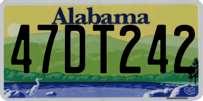 AL license plate 47DT242
