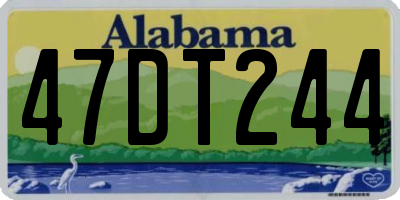 AL license plate 47DT244