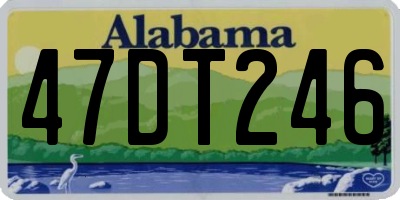 AL license plate 47DT246