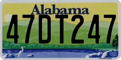 AL license plate 47DT247