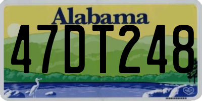 AL license plate 47DT248